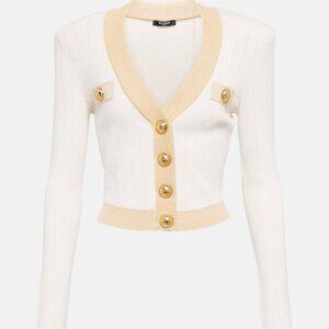 Balmain Metallic Knit Cardigan